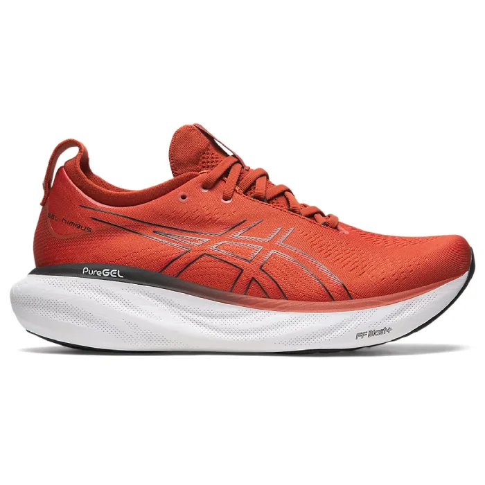 נעלי אסיקס ג'ל נימבוס 25 בצבע אדום לבן – ASICS GEL-NIMBUS 25 נעלי אסיקס ג'ל נימבוס 25 בצבע אדום לבן