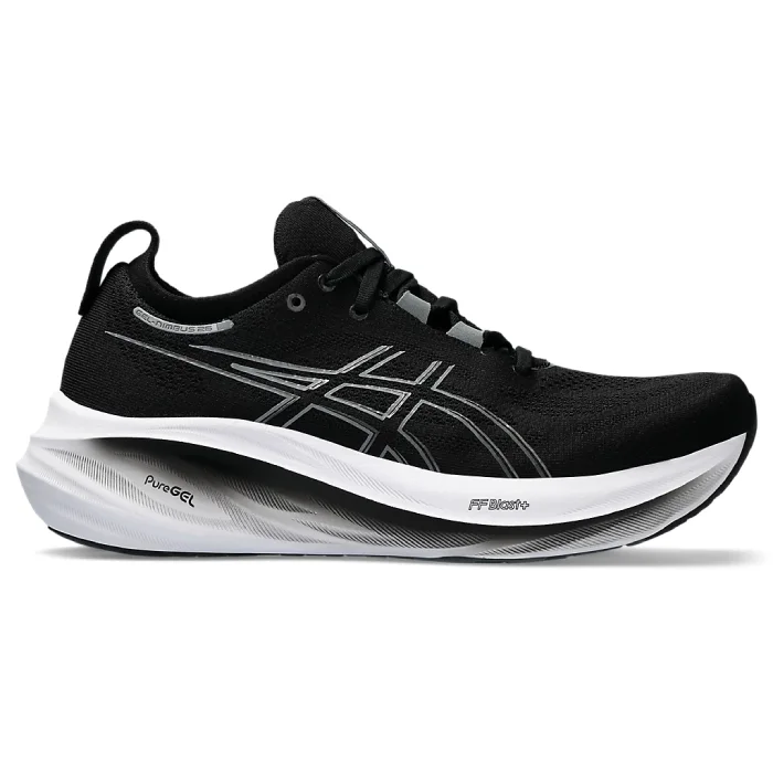 נעלי אסיקס ג'ל נימבוס 26 בצבע שחור לבן – ASICS GEL-NIMBUS 26 נעלי אסיקס ג'ל נימבוס 26 בצבע שחור לבן
